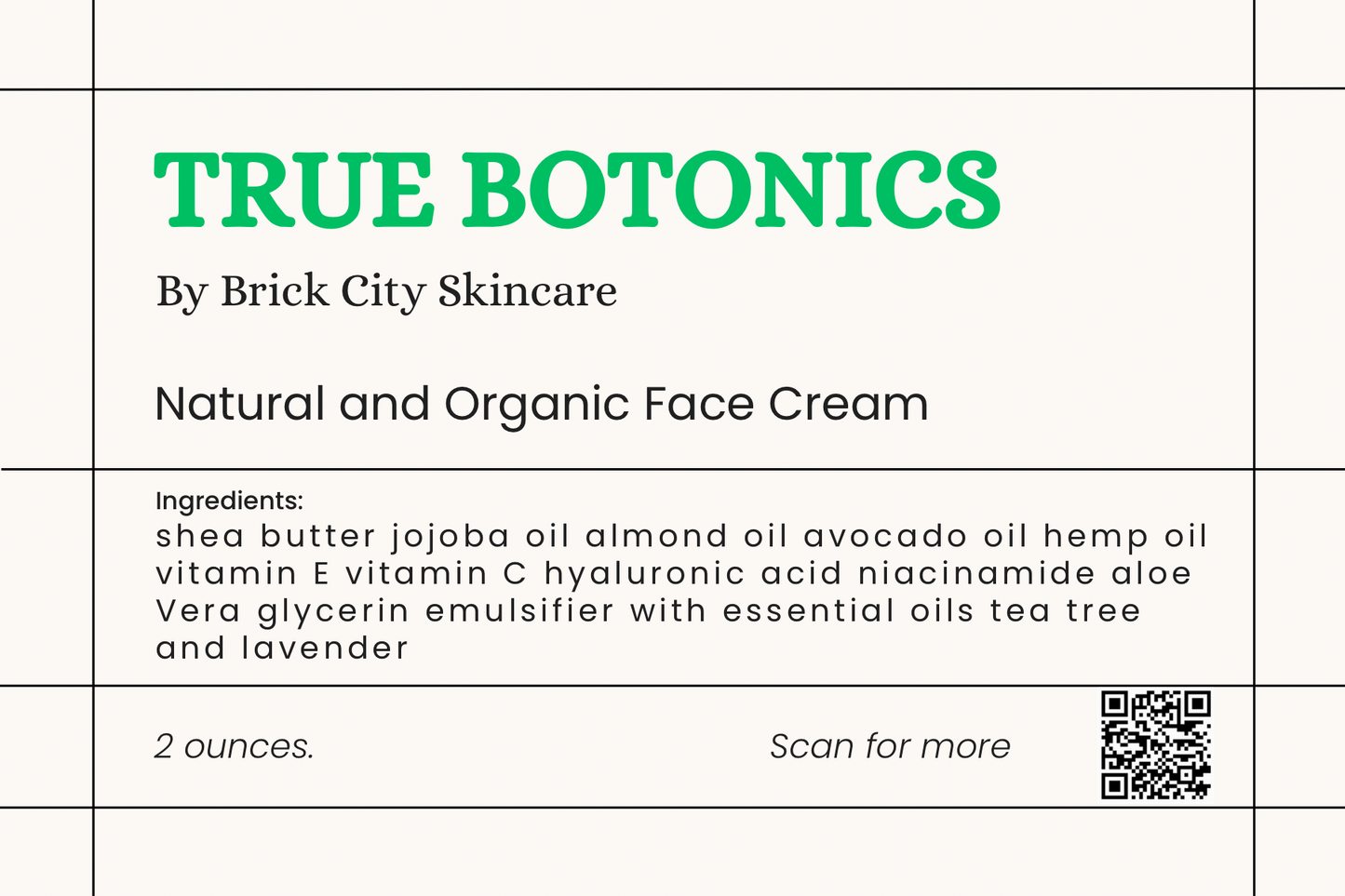 TRUE BOTONICS: DAILY FACE CREAM.